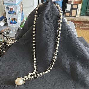 Plunder Dual-Strand Pearl Necklace with Silver Accents